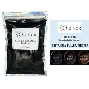 Hair Building Fibers Hair Loss Thinning Hair Keratin 56G Refill Bag Dark Brown